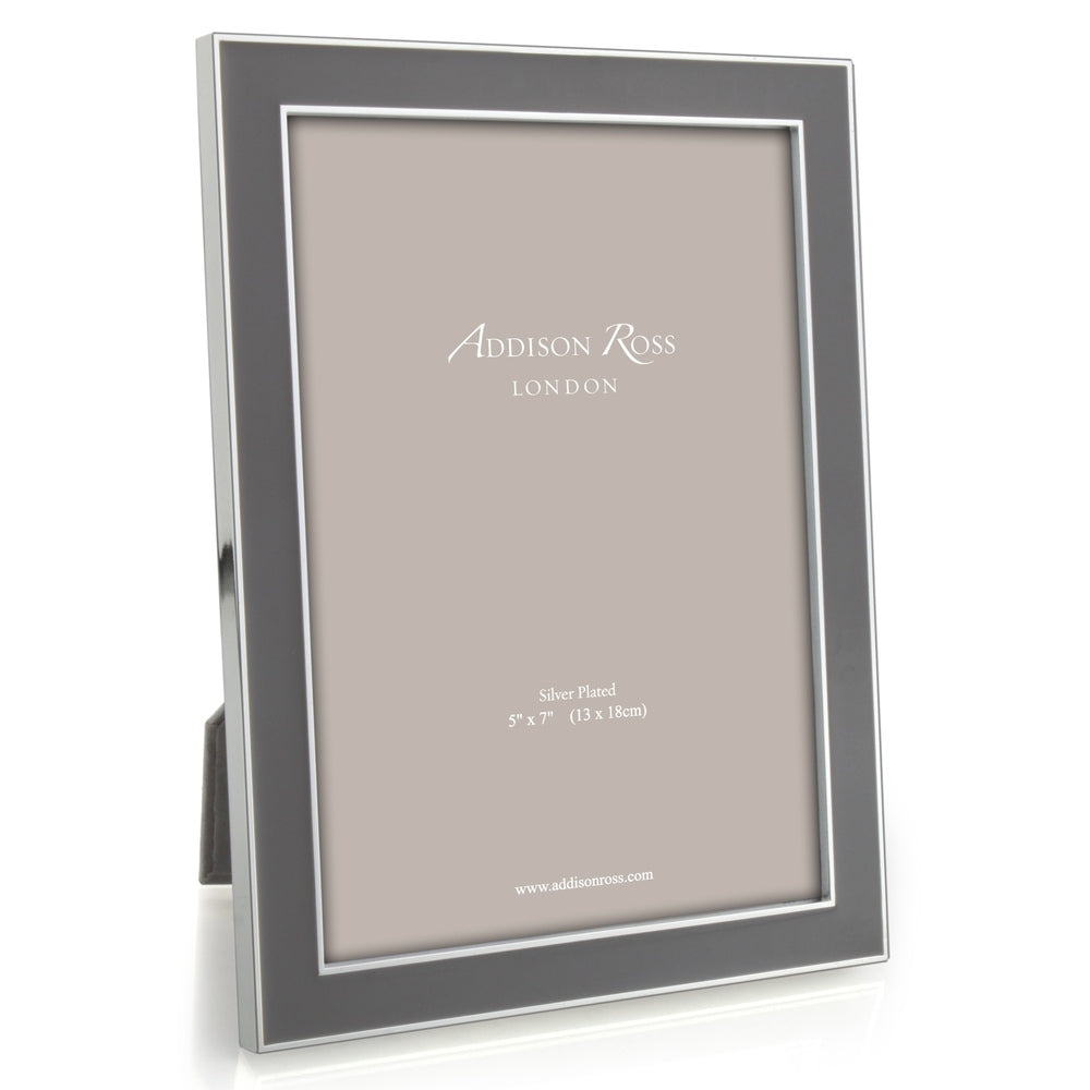 Silver Trim Taupe Enamel Picture Frame 15mm by Addison Ross