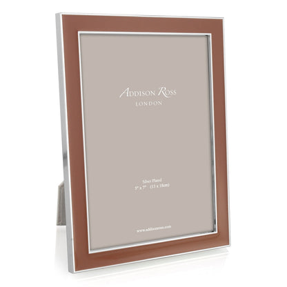 Silver Trim Terracotta Enamel Picture Frame 15mm by Addison Ross