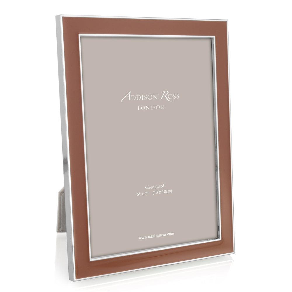 Silver Trim Terracotta Enamel Picture Frame 15mm by Addison Ross