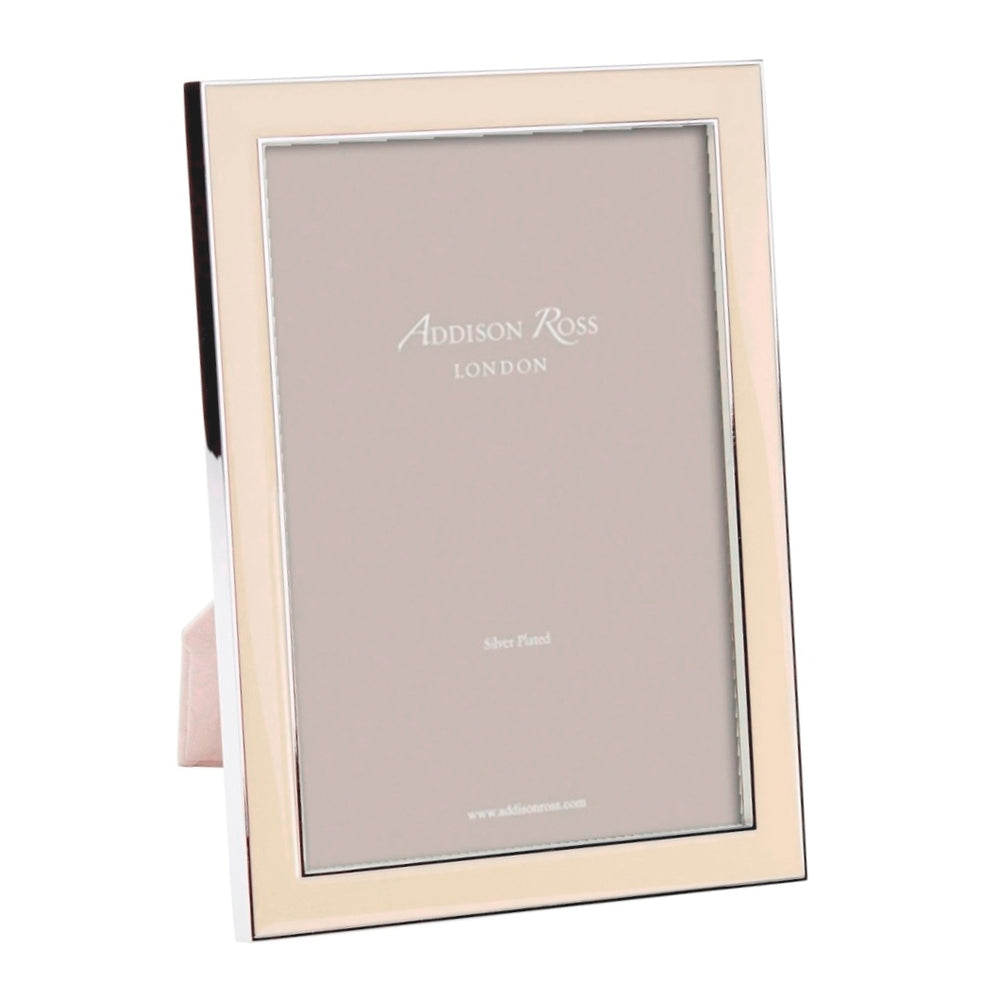 Silver Trim Vanilla Enamel Picture Frame 15mm by Addison Ross