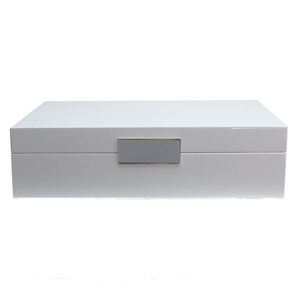 Silver Trim White Glasses Box 8"x11" by Addison Ross Additional Image-2