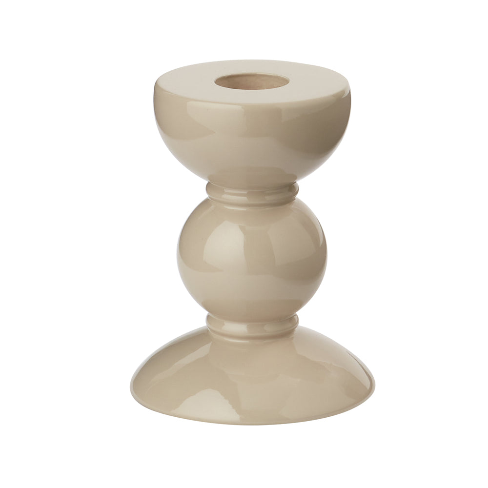 Small Cappuccino Bobbin Candlestick - 10cm by Addison Ross