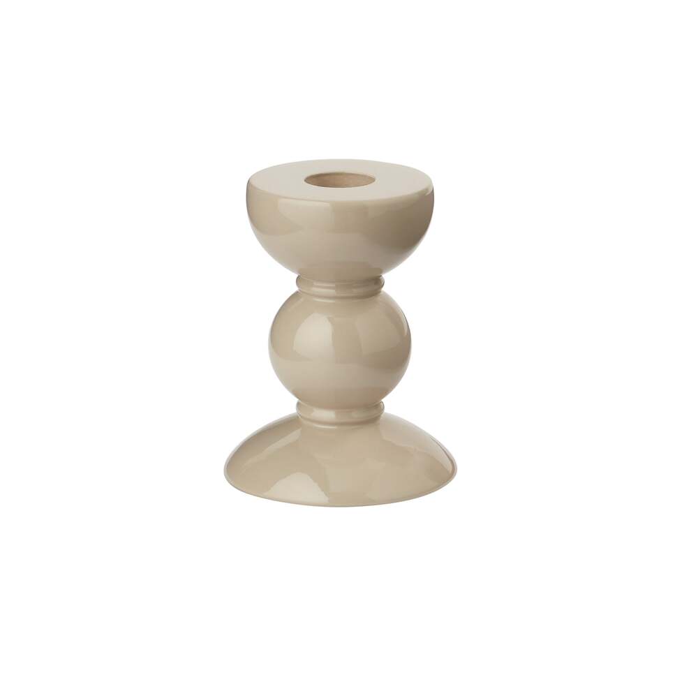 Small Cappuccino Bobbin Candlestick - 10cm by Addison Ross Additional Image-2