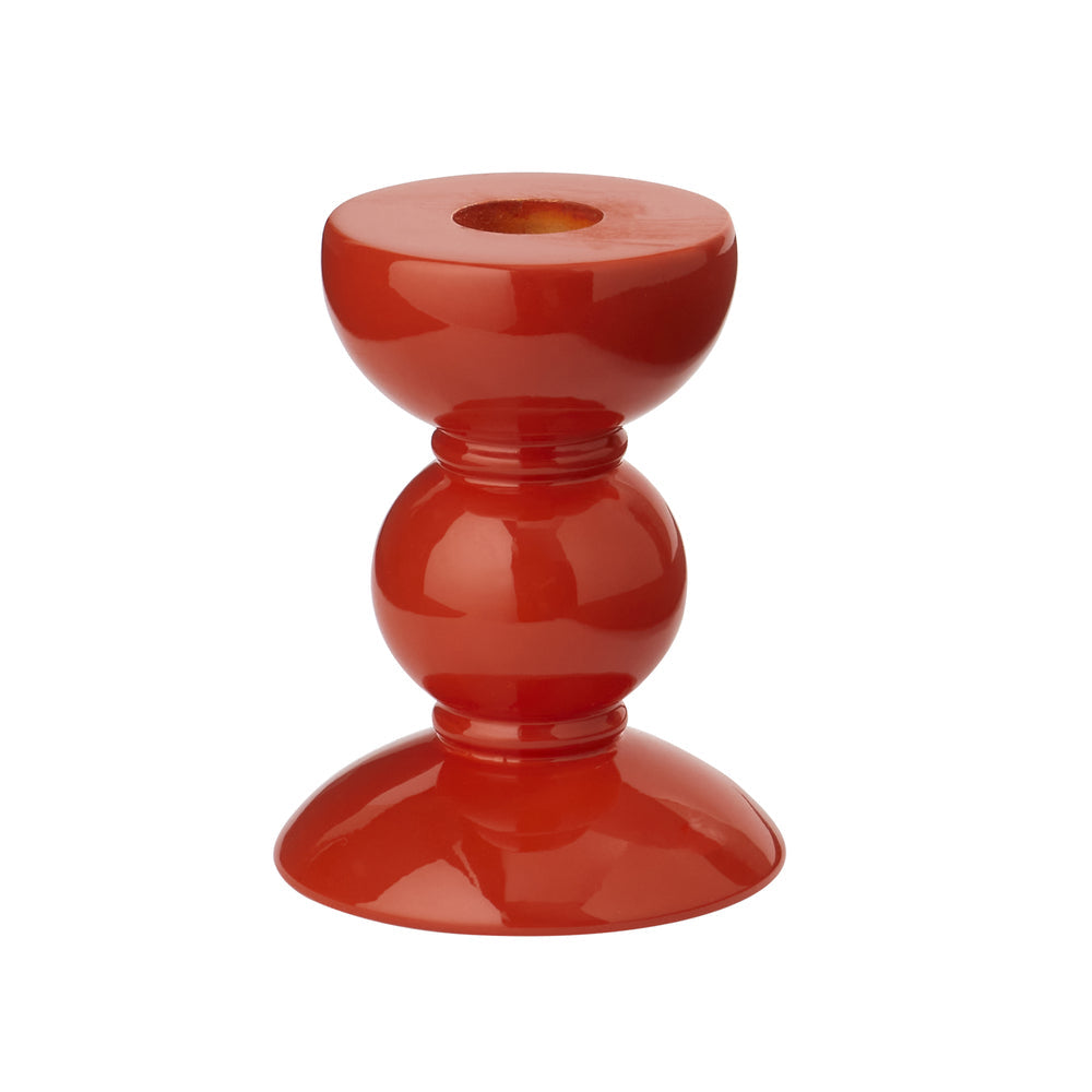 Small Orange Bobbin Candlestick - 10cm by Addison Ross