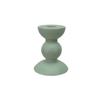 Small Sage Bobbin Candlestick - 10cm by Addison Ross Additional Image-2