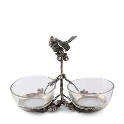 Song Bird Double Condiment Bowl by Vagabond House 1