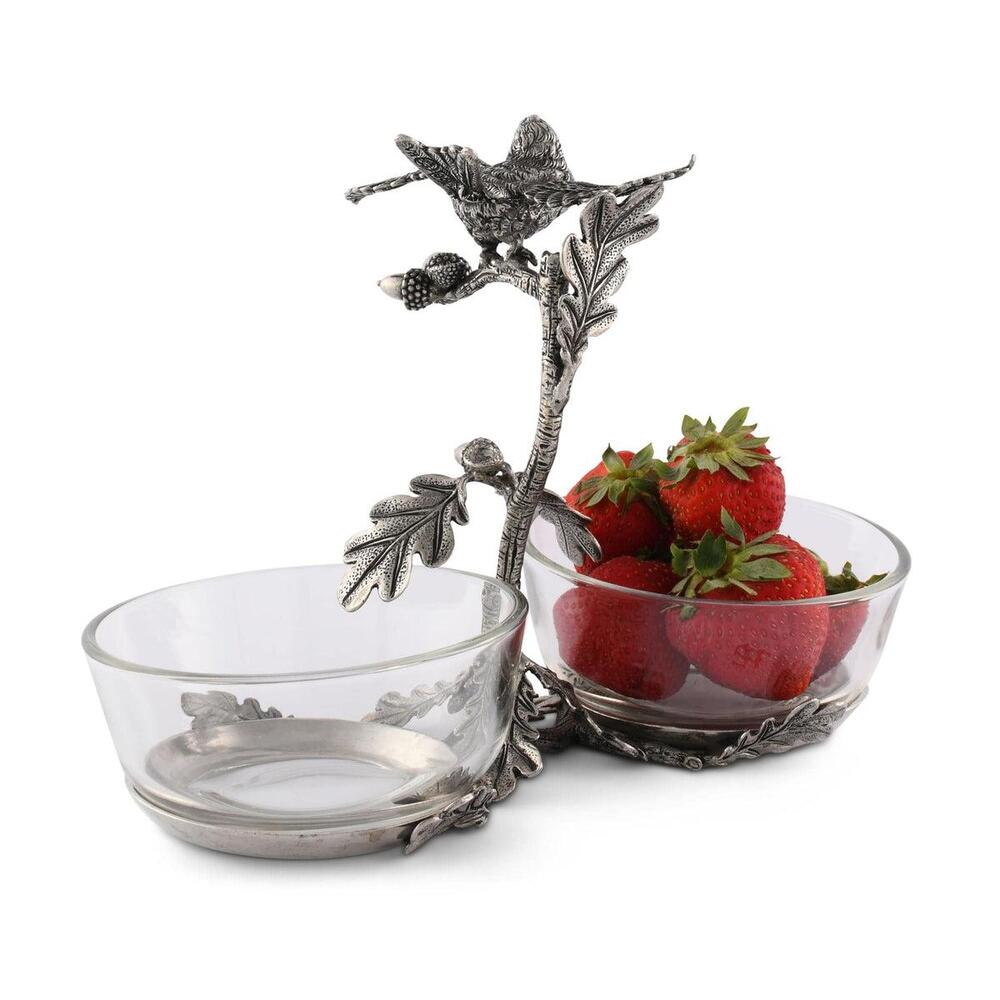 Song Bird Double Condiment Bowl by Vagabond House 