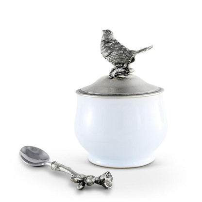 Song Bird Sugar Bowl and Spoon by Vagabond House 