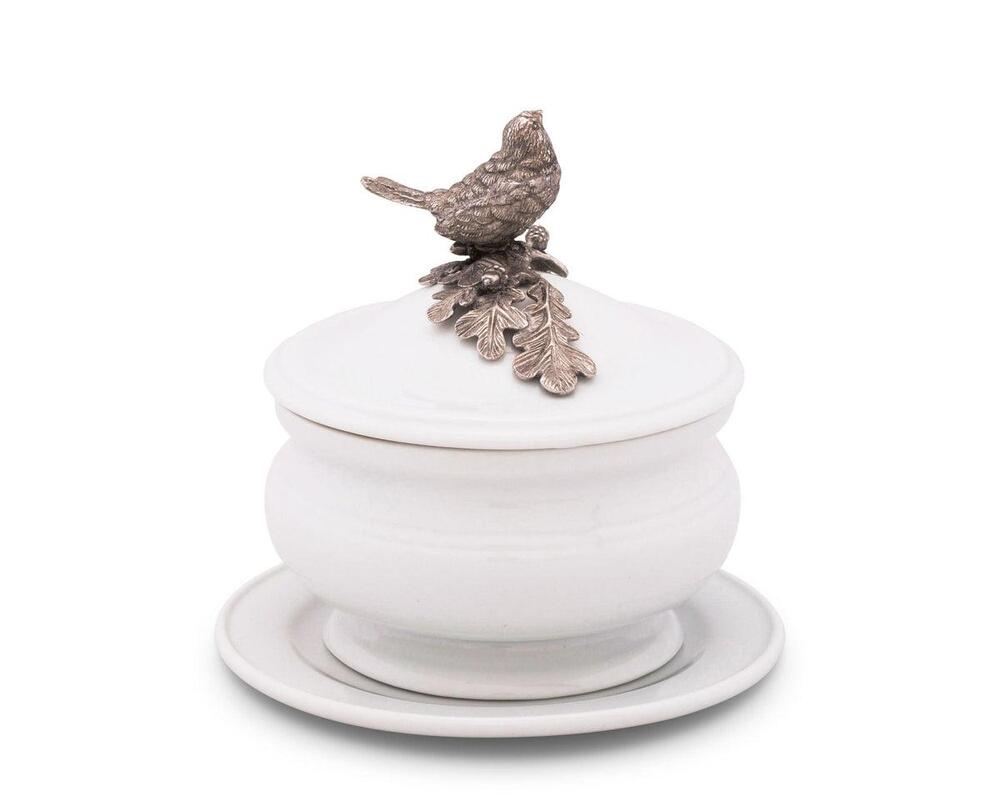 Songbird Porcelain Lidded Bowl by Vagabond House 1