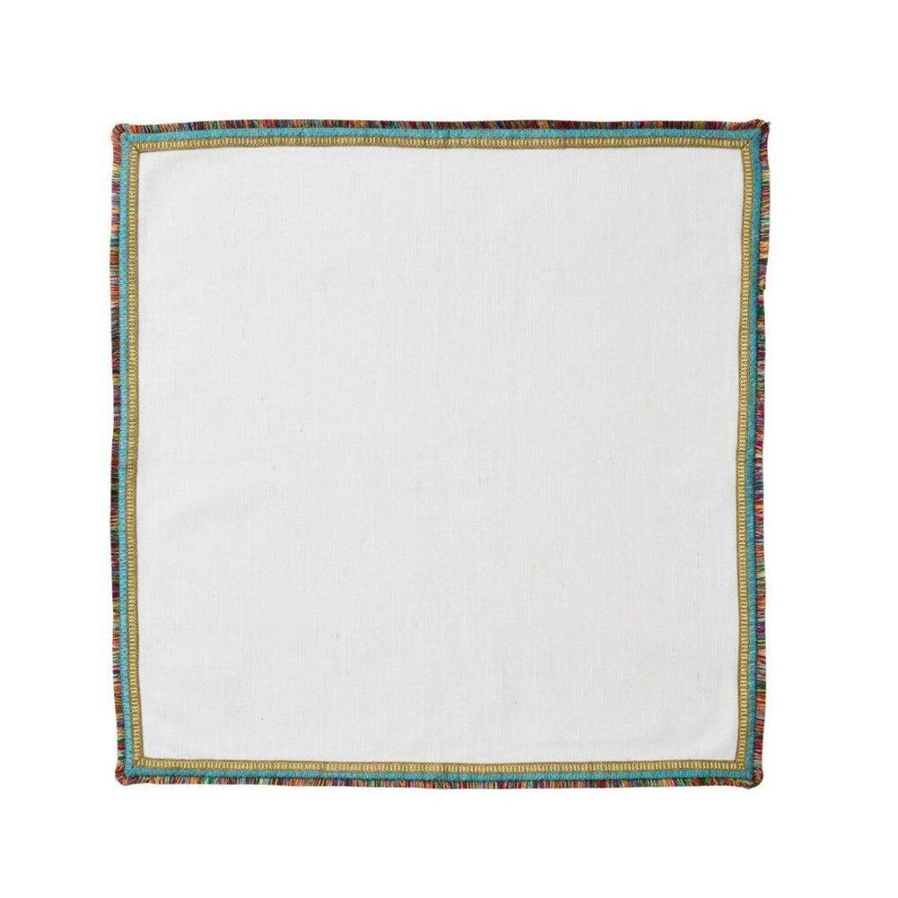 Spectrum Napkin - Set of 4 White & Multi by Kim Seybert 4