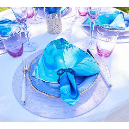 Splash Napkin in Blue & Seafoam - Set of 4 by Kim Seybert 2