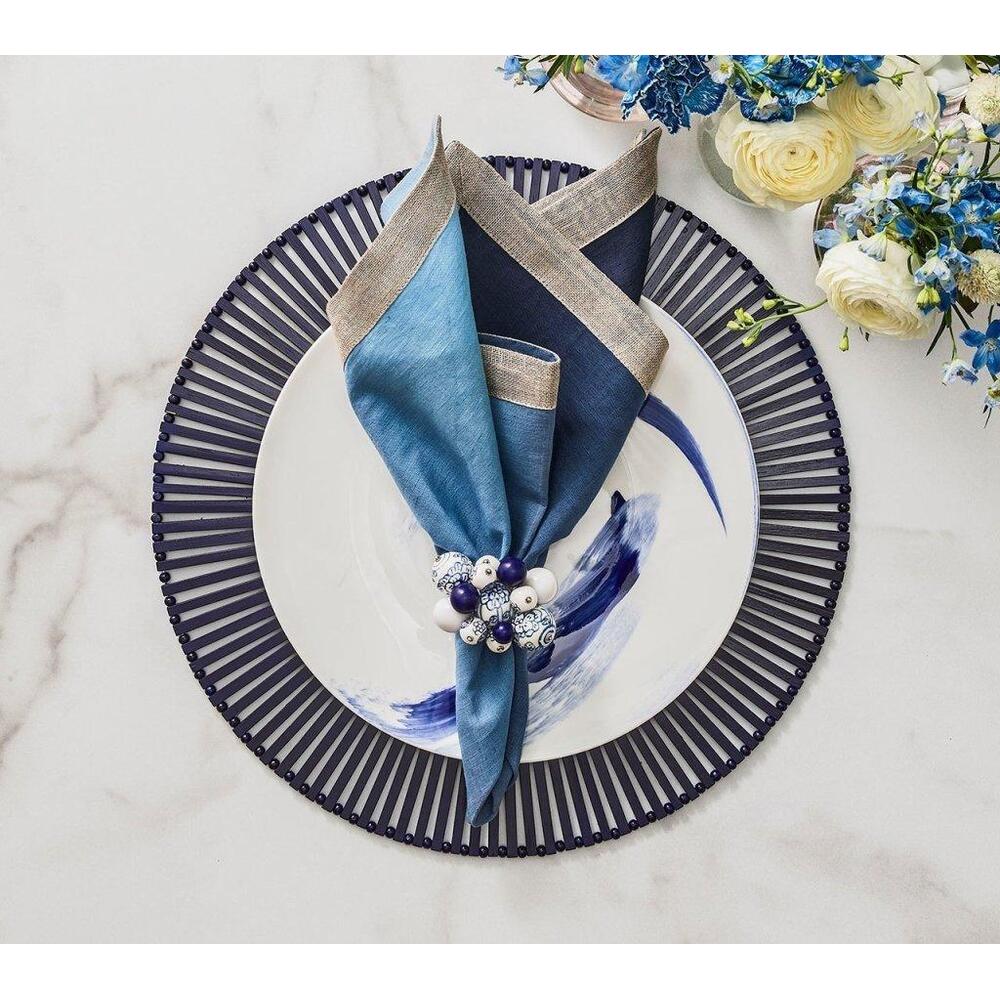 Spoke Placemat - Set of 4 Navy by Kim Seybert 6