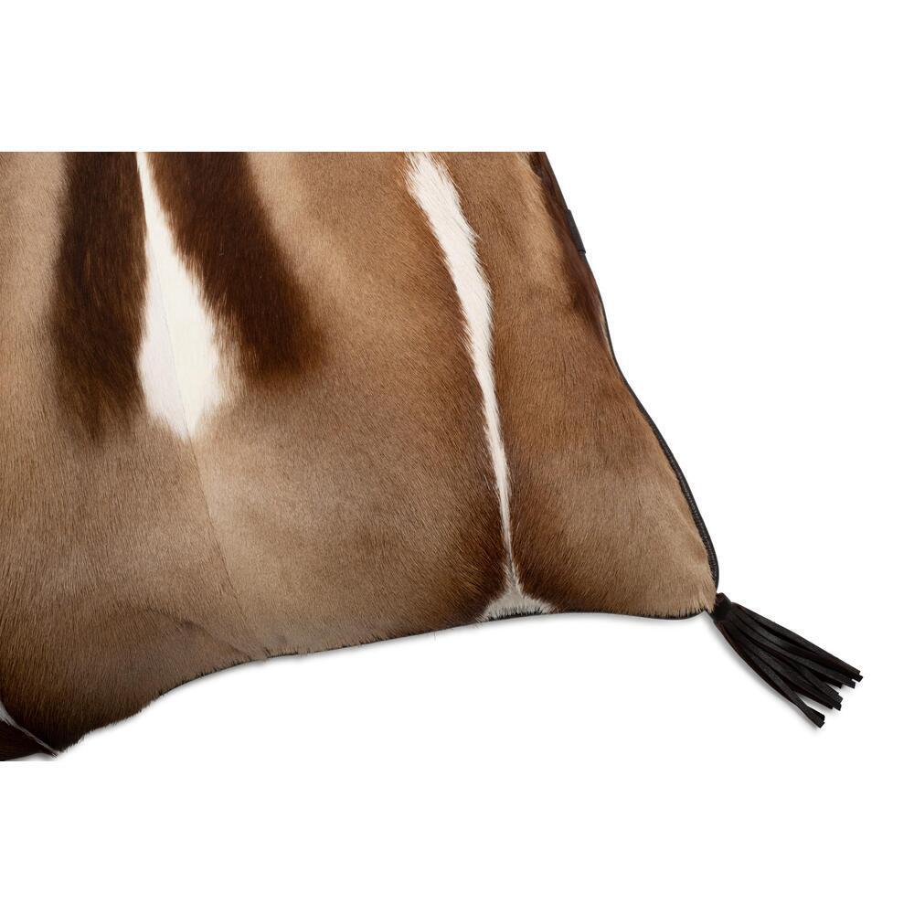 Springbok Hide Duo Pillow with Leather Trims by Ngala Trading Company Additional Image - 1