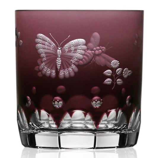 Springtime Amethyst Double Old Fashioned Glass by Varga Crystal 