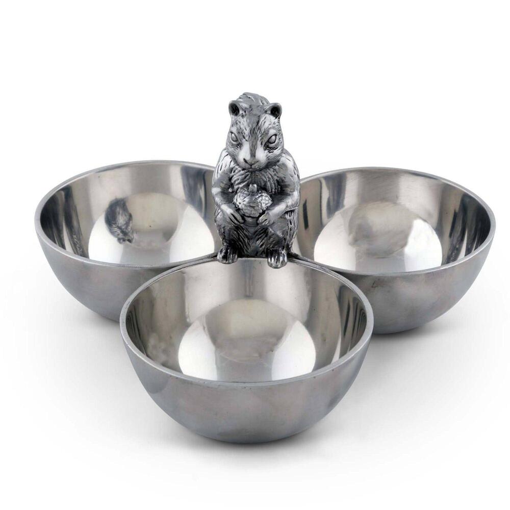 Squirrel 3 Nut Bowl by Arthur Court Designs 2