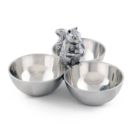 Squirrel 3 Nut Bowl by Arthur Court Designs