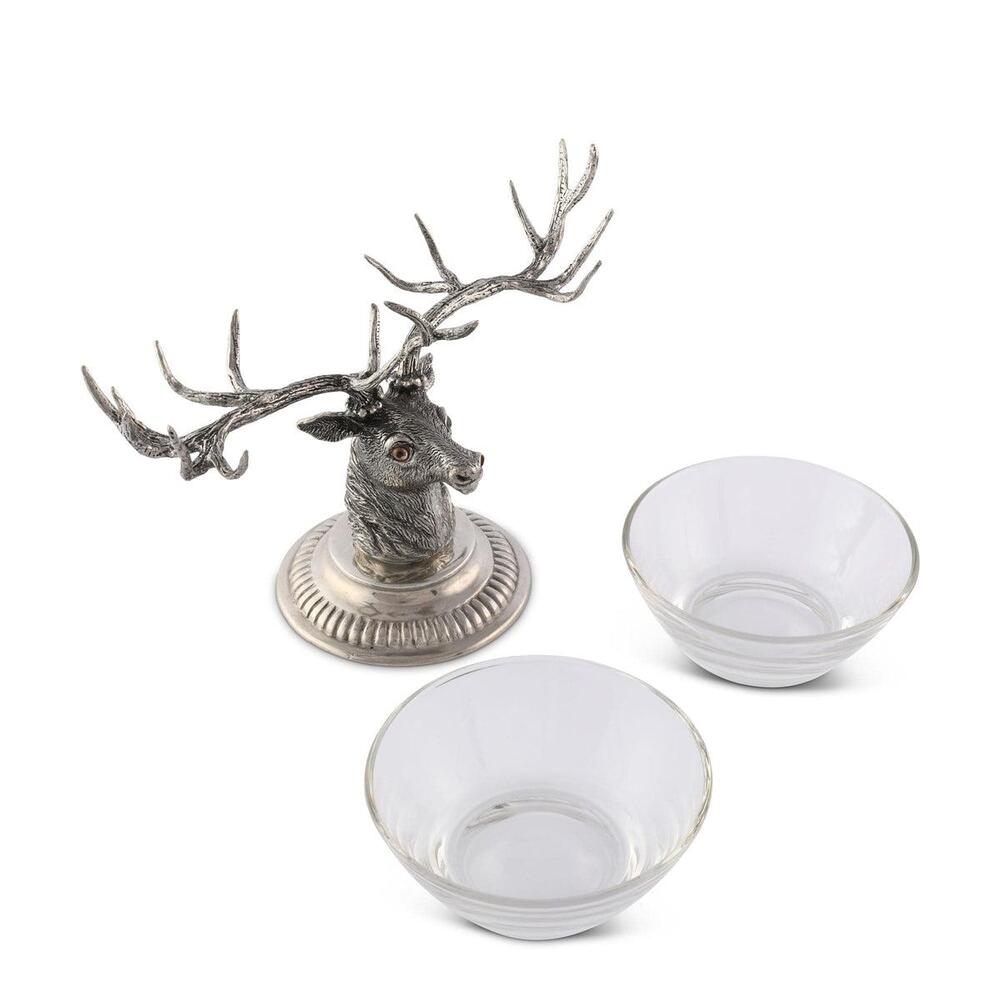 Stag Head Double Condiment Bowl by Vagabond House 3