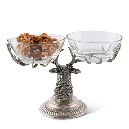 Stag Head Double Condiment Bowl by Vagabond House 4