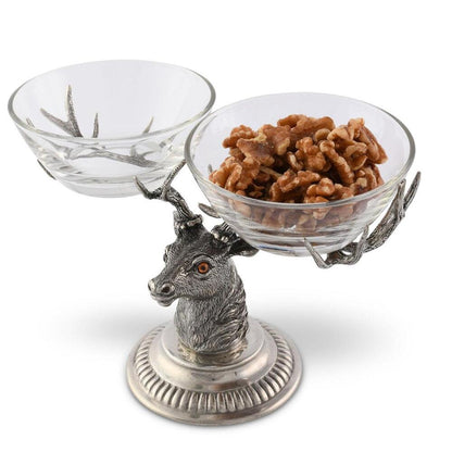 Stag Head Double Condiment Bowl by Vagabond House 