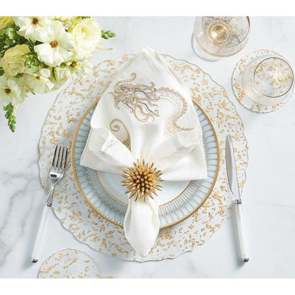 Stardust Placemat - Set of 4 Clear & Gold by Kim Seybert 2