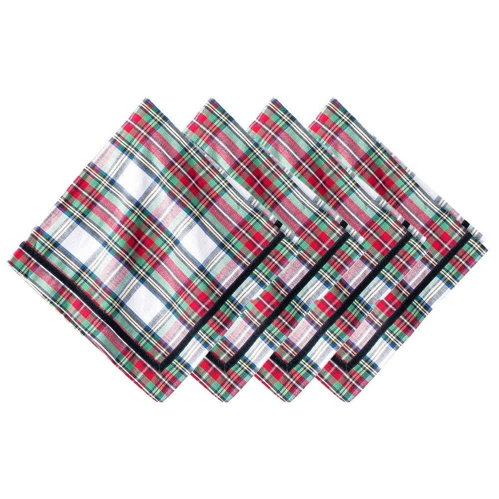 Stewart Tartan Napkin Set/4 - Multi by Juliska 
