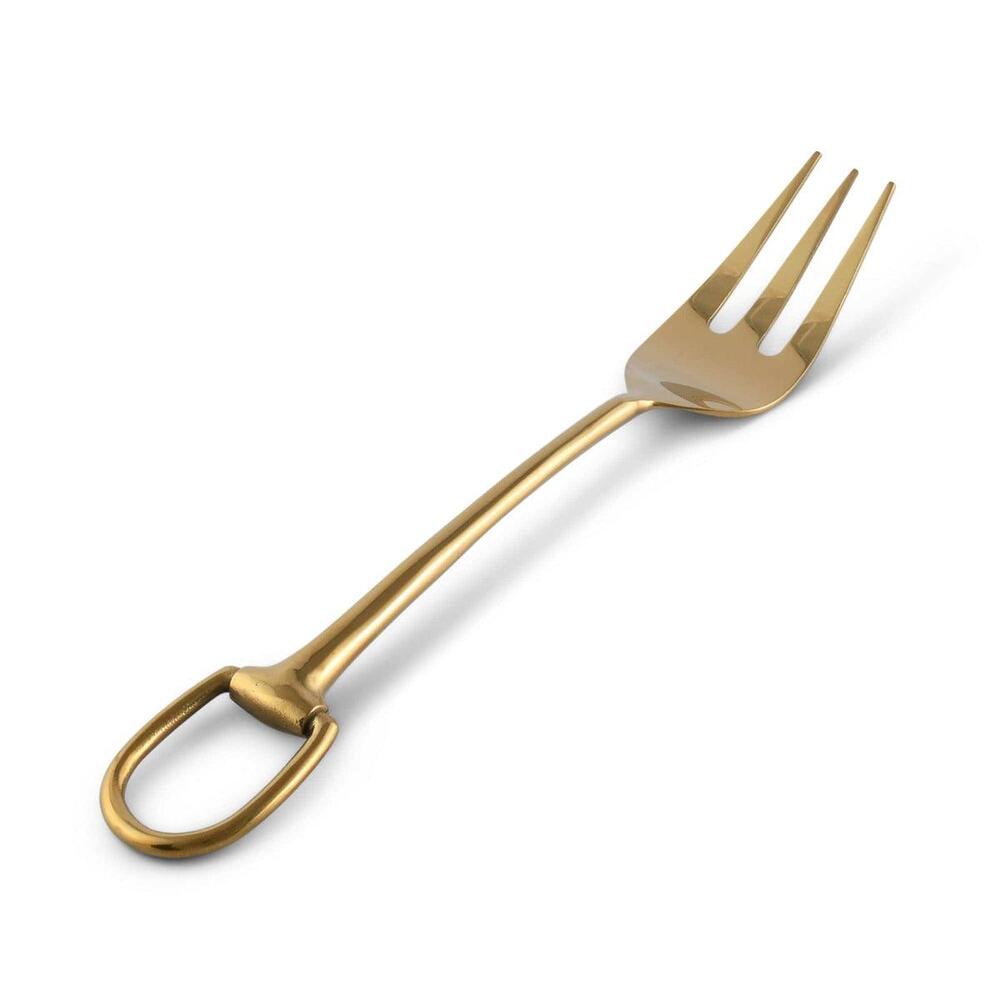 Stirrup Serving Fork - Stainless Steel Shiny Gold by Vagabond House 