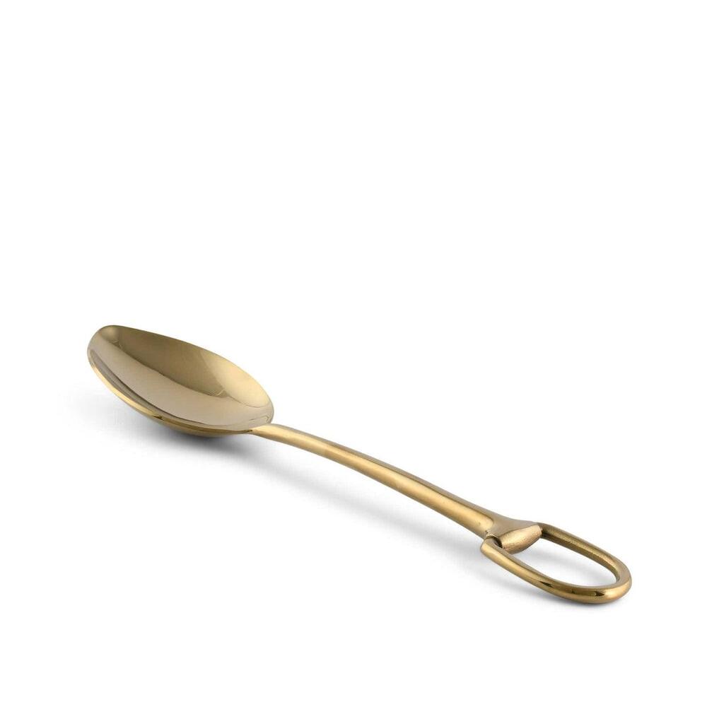 Stirrup Serving Spoon - Stainless Steel Shiny Gold by Vagabond House 2