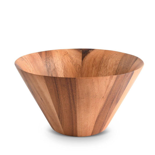 Straight Side Wooden Acacia Salad Bowl Large by Arthur Court Designs