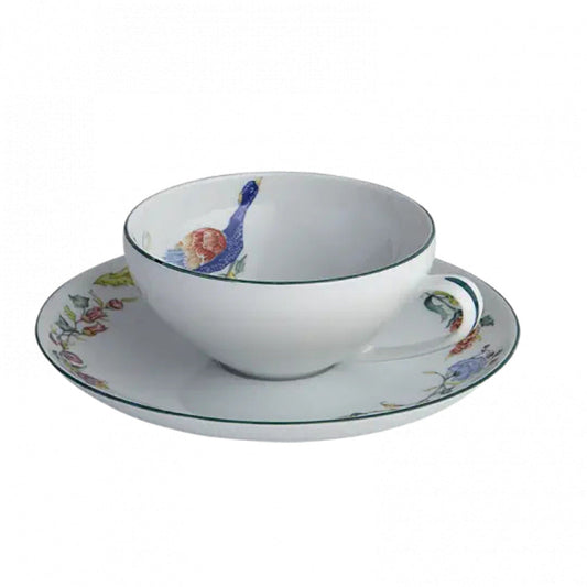Sylvanae Tea Cup & Saucer by Mottahedeh