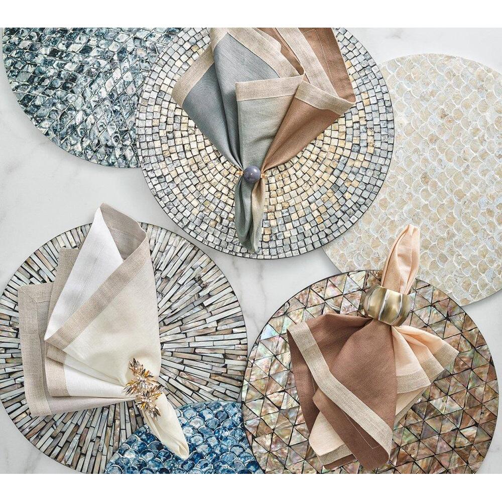 Tahiti Placemat - Set of 4 Gray & Taupe by Kim Seybert 3