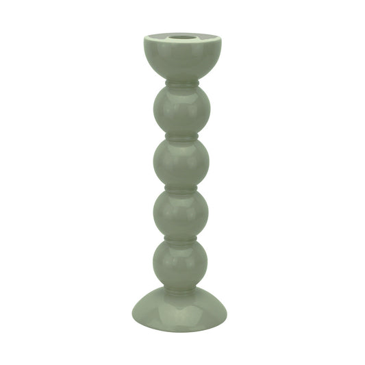 Tall Sage Bobbin Candlestick - 24cm by Addison Ross