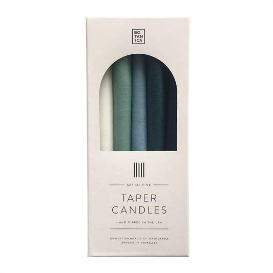 Taper Candle Set, 10" Set of 5 - Zodiac Water by Simon Pearce 