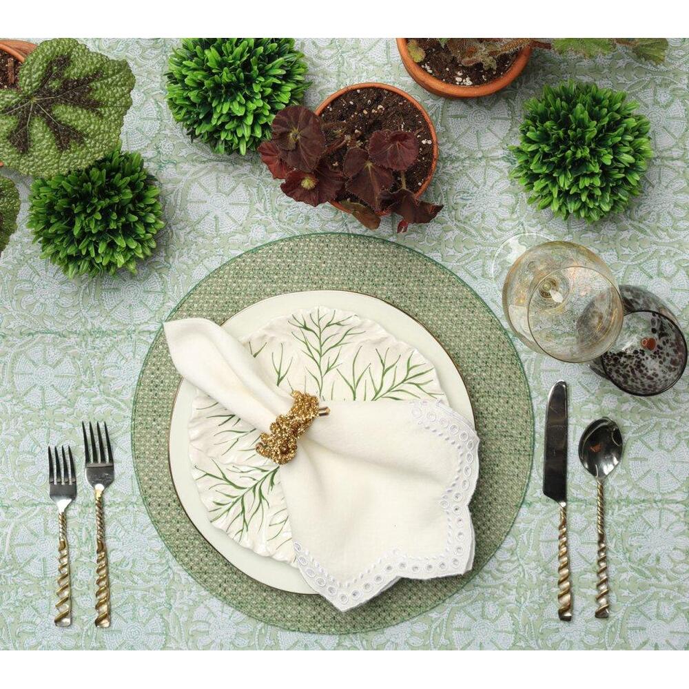 Tapestry Napkin in White - Set of 4 by Kim Seybert 5