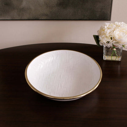 Thanni Bahamas Large Bowl - White & Gold by Beatriz Ball 4