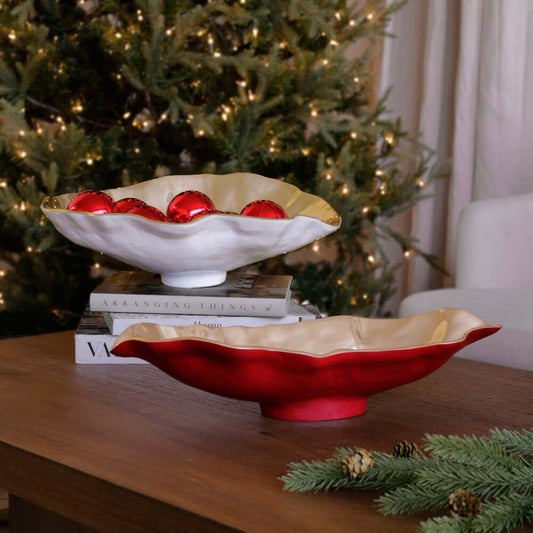 Thanni Maia Medium Oval Bowl - Red & Gold by Beatriz Ball 1