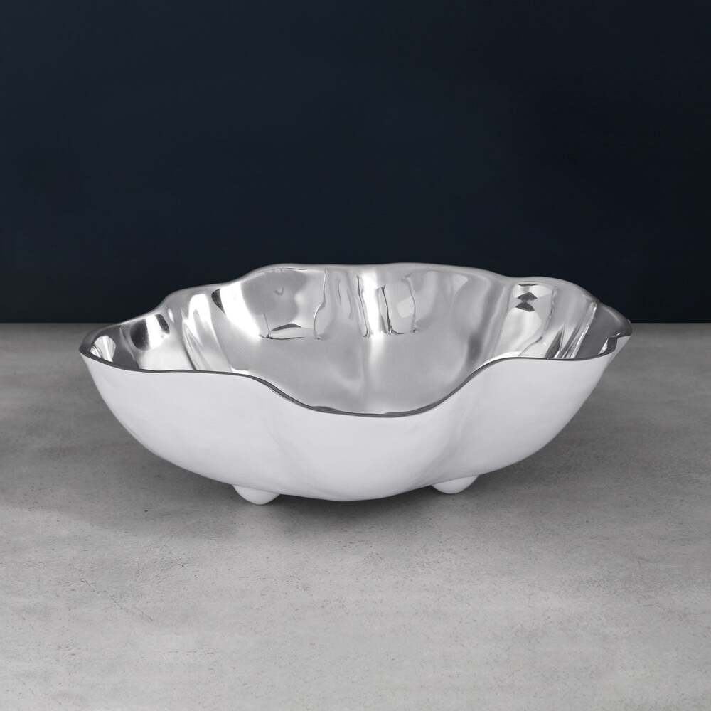 Thanni Onyx Medium Bowl - White & Silver by Beatriz Ball 