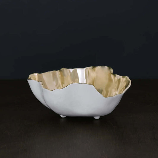 Thanni Soho Onyx Large Bowl - White & Gold by Beatriz Ball 1