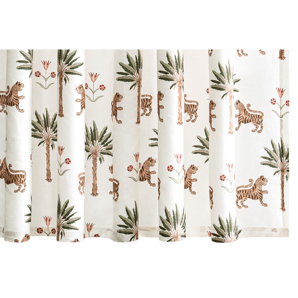 Tiger Palm 72" W x 72" L Shower Curtain Tigereye 