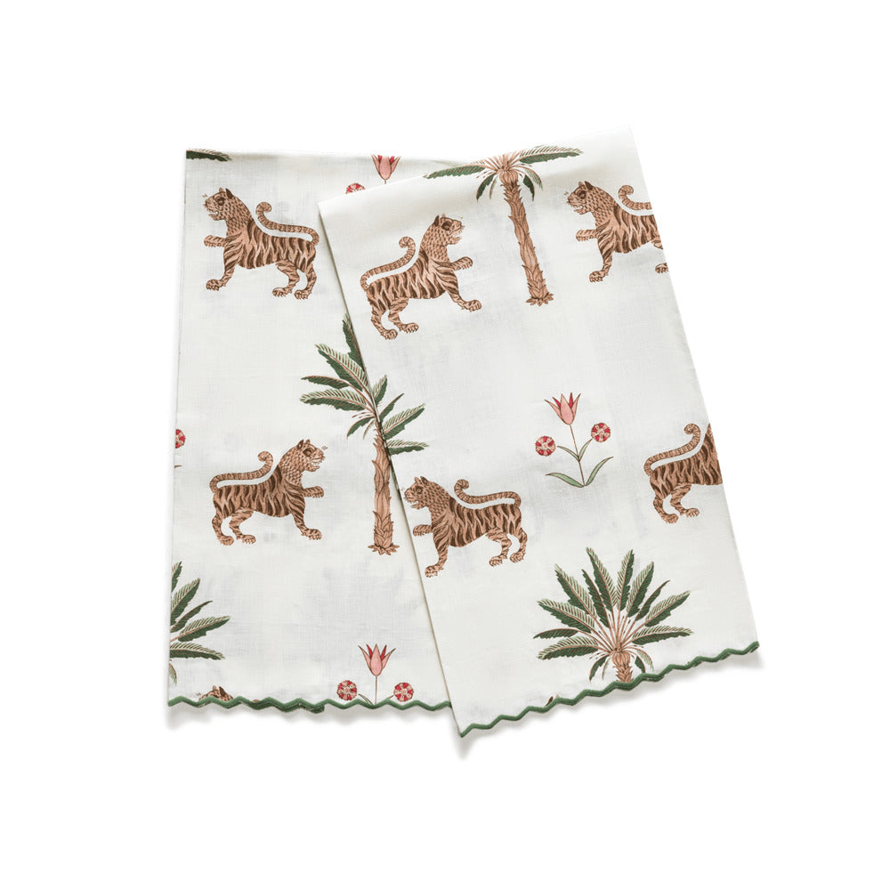 Tiger Palm Guest Towels - Tigereye (Set of 2)