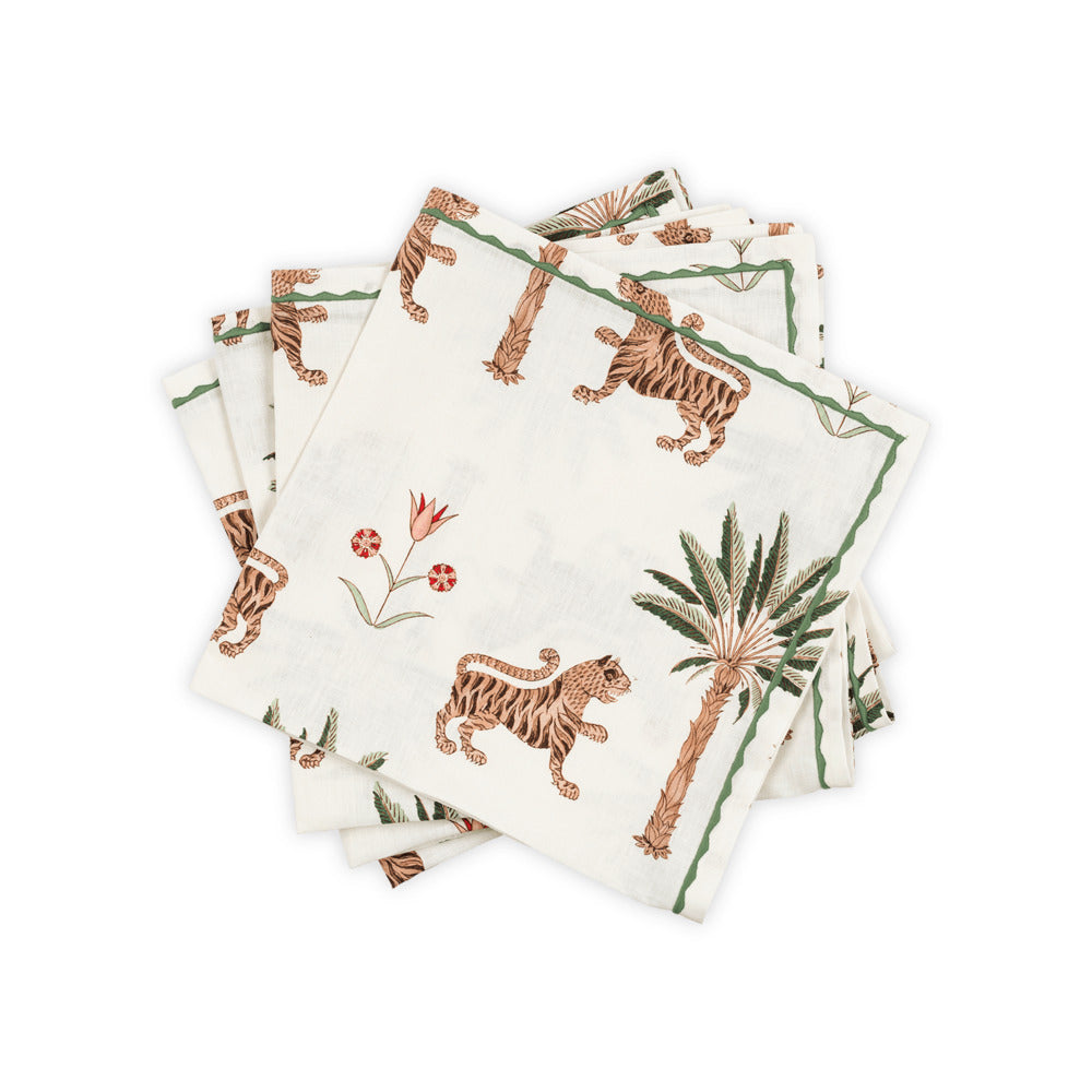 Tiger Palm Napkin Tigereye (Set of 4) 