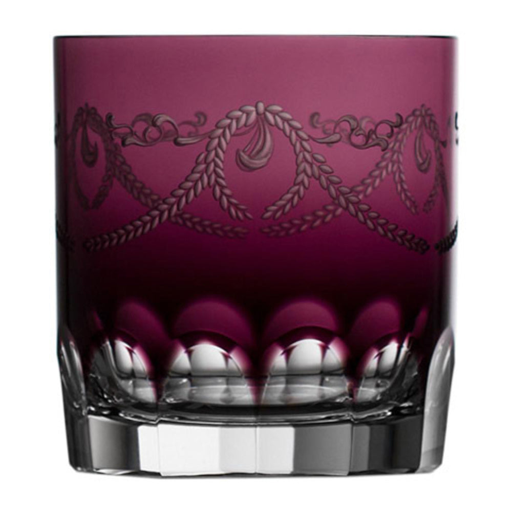 Titanic Amethyst Double Old Fashioned Glass by Varga Crystal 