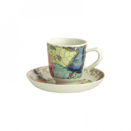 Tobacco Leaf Demi Cup & Saucer by Mottahedeh