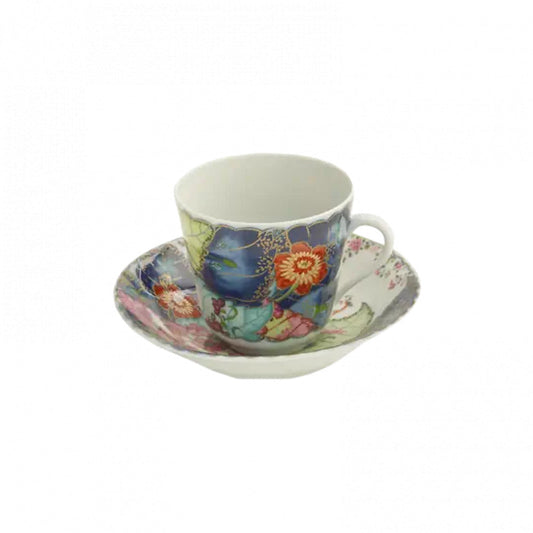 Tobacco Leaf Tea Cup & Saucer by Mottahedeh