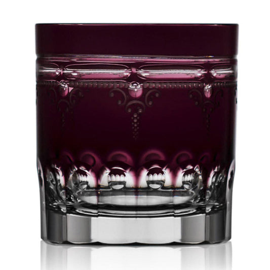 Toulouse Amethyst Double Old Fashioned Glass by Varga Crystal 