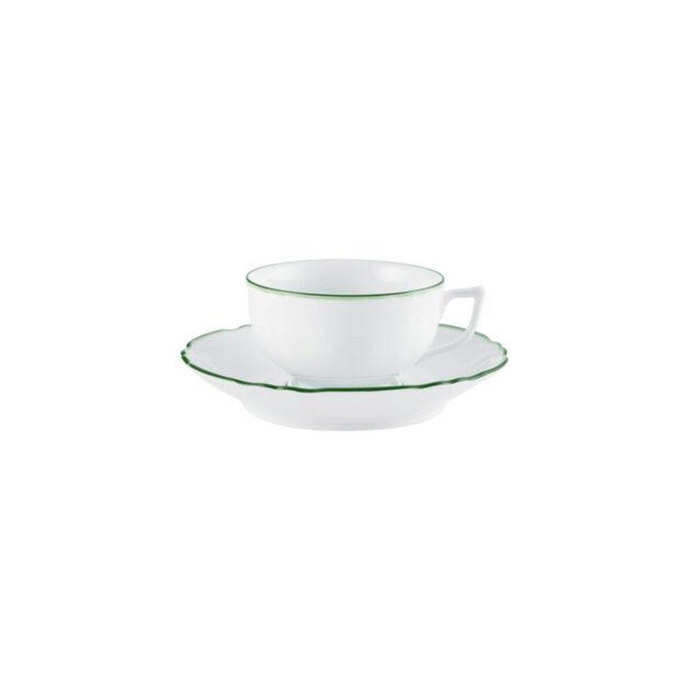 Touraine Double Green Net Tea Saucer by Raynaud 1