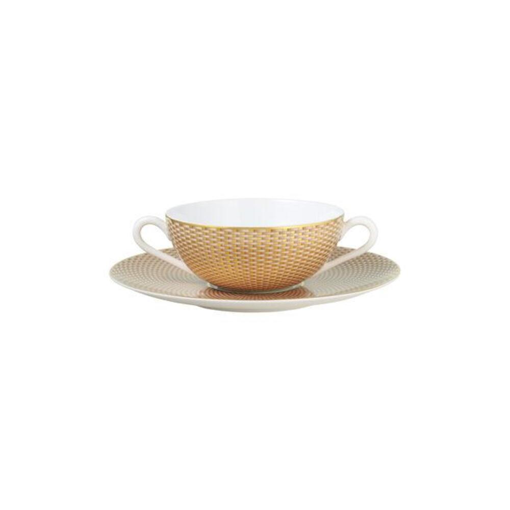 Tresor Beige Soup Cup Saucer by Raynaud 1