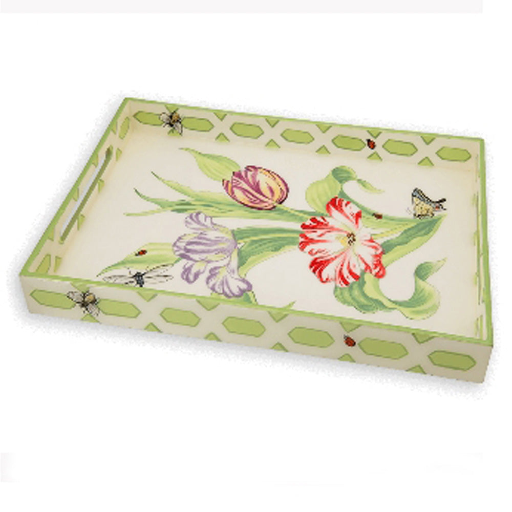 Tulips Lacquer Tray by Habitat International