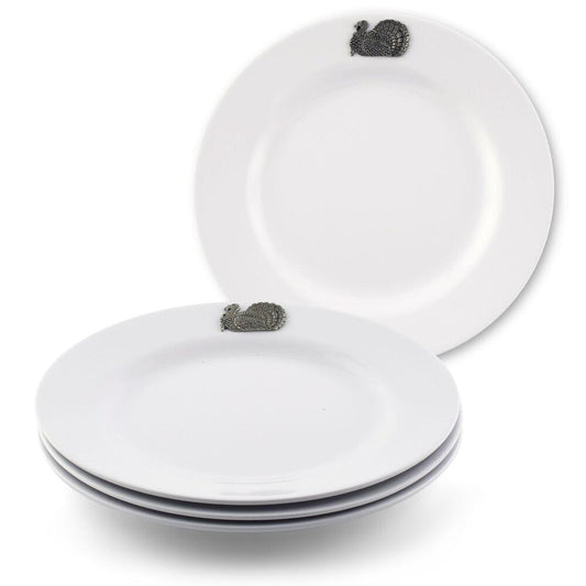 Turkey Melamine Lunch Plates - Set of 4 by Arthur Court Designs