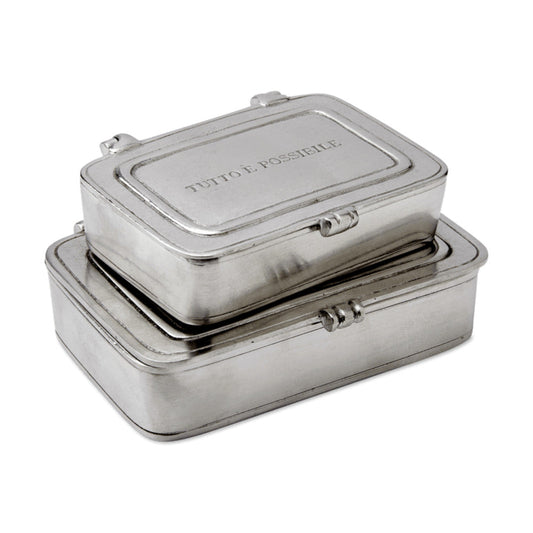 "Tutto E Possibile" Box, Small by Match Pewter 1