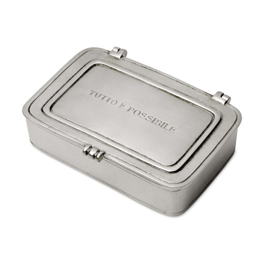 "Tutto E Possibile" Box, Small by Match Pewter 
